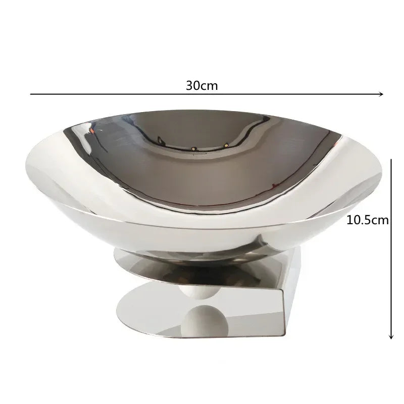 Fruteira/Porta Objetos - Metal polido prata