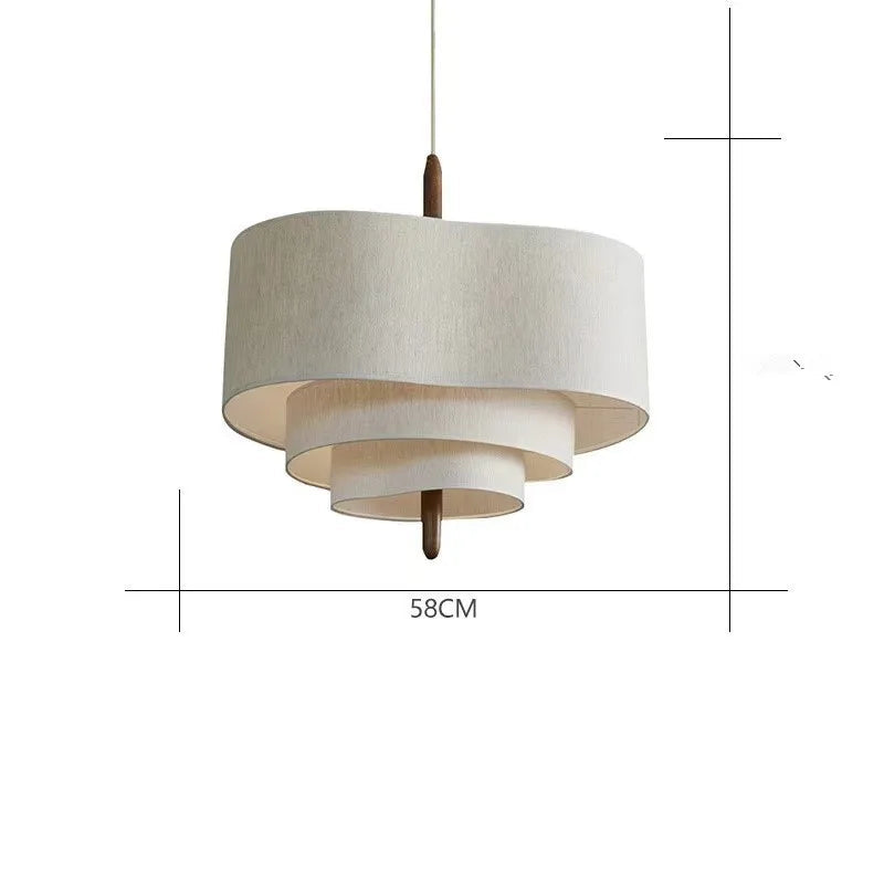 Lustre Movimento - Tecido & Madeira