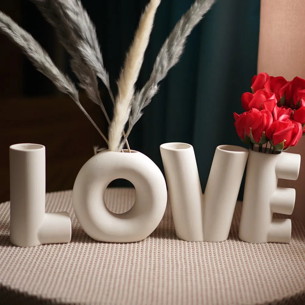 Jogo 4pcs Vasos L.O.V.E