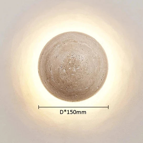 Arandela Globo em Travertino