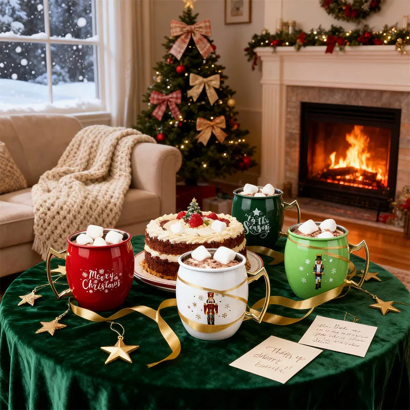 Canecas Moscow Mule Natal - Jogo 4pcs