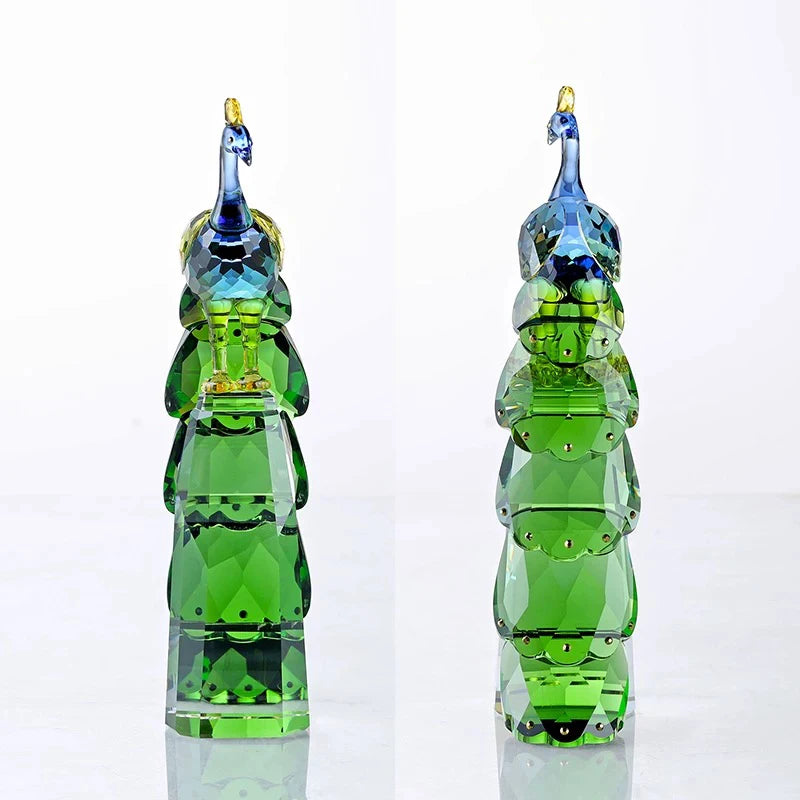 Escultura em vidro Pavão