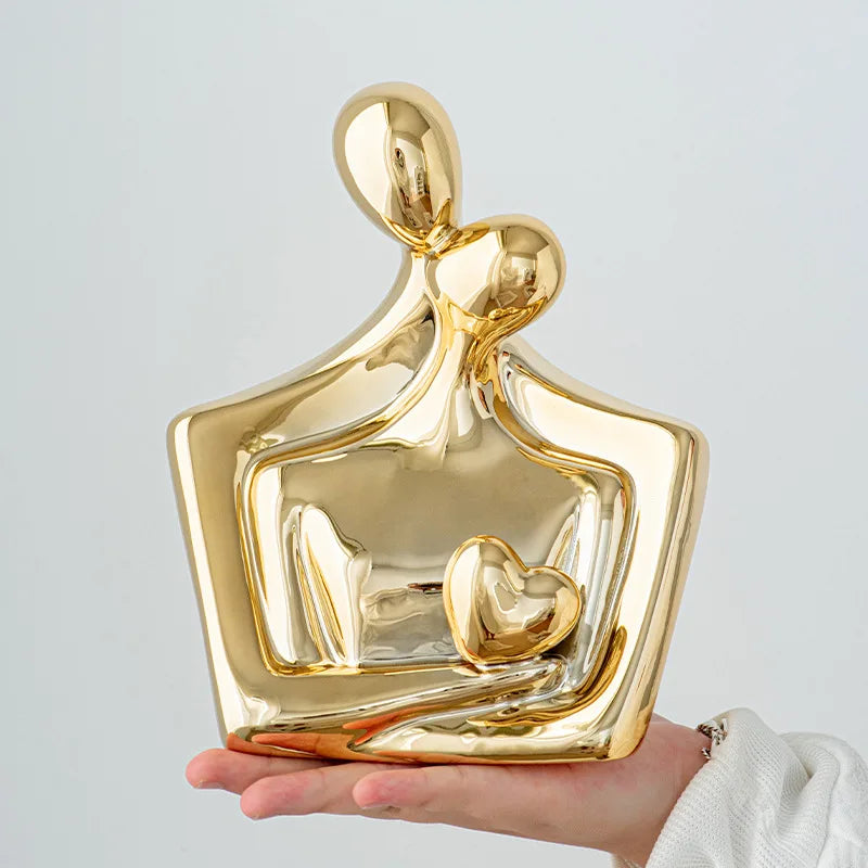 Escultura Couple - Dourado ou Prata
