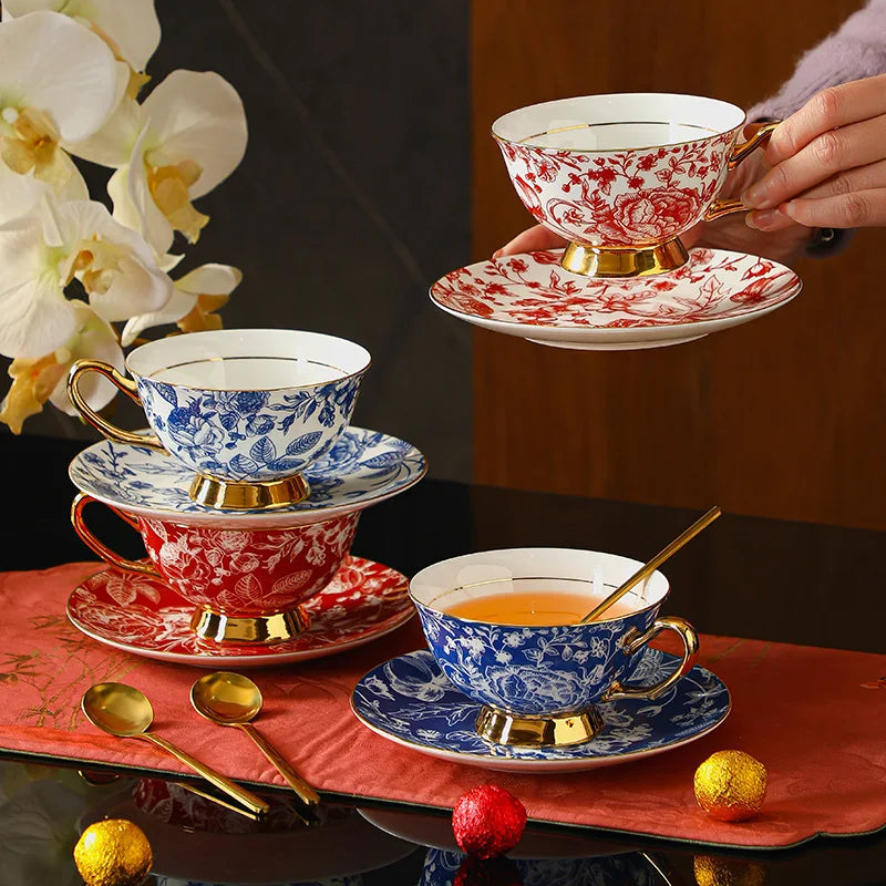 Jogo de xícaras La Vie en Rose - em porcelana