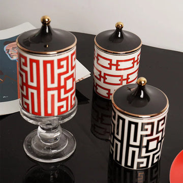 Porta Objetos/Velas Veneza - em porcelana