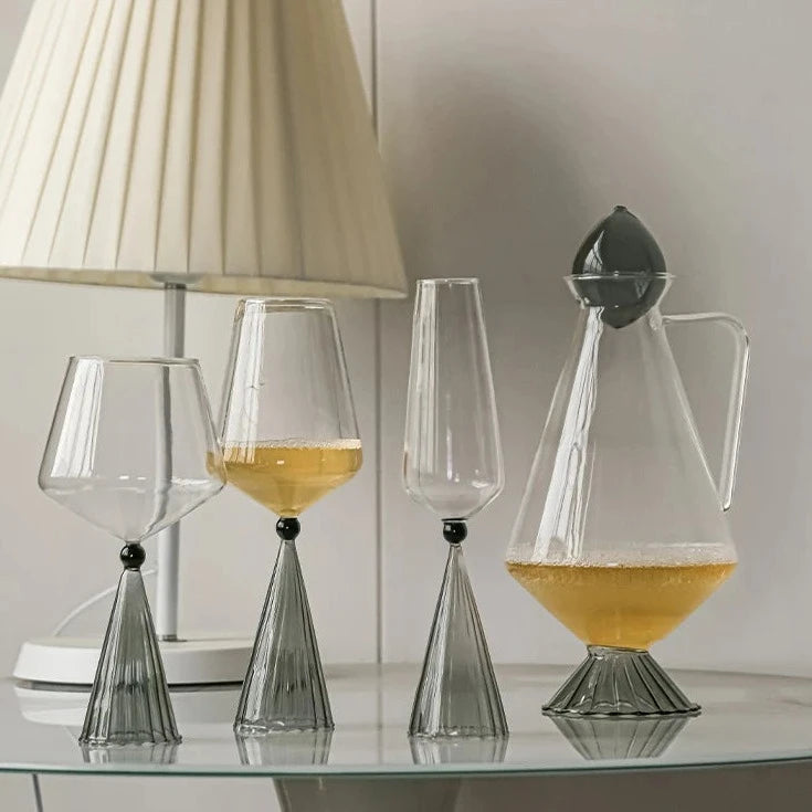 Jarra Decanter & Taças Onix Design - 04 Modelos