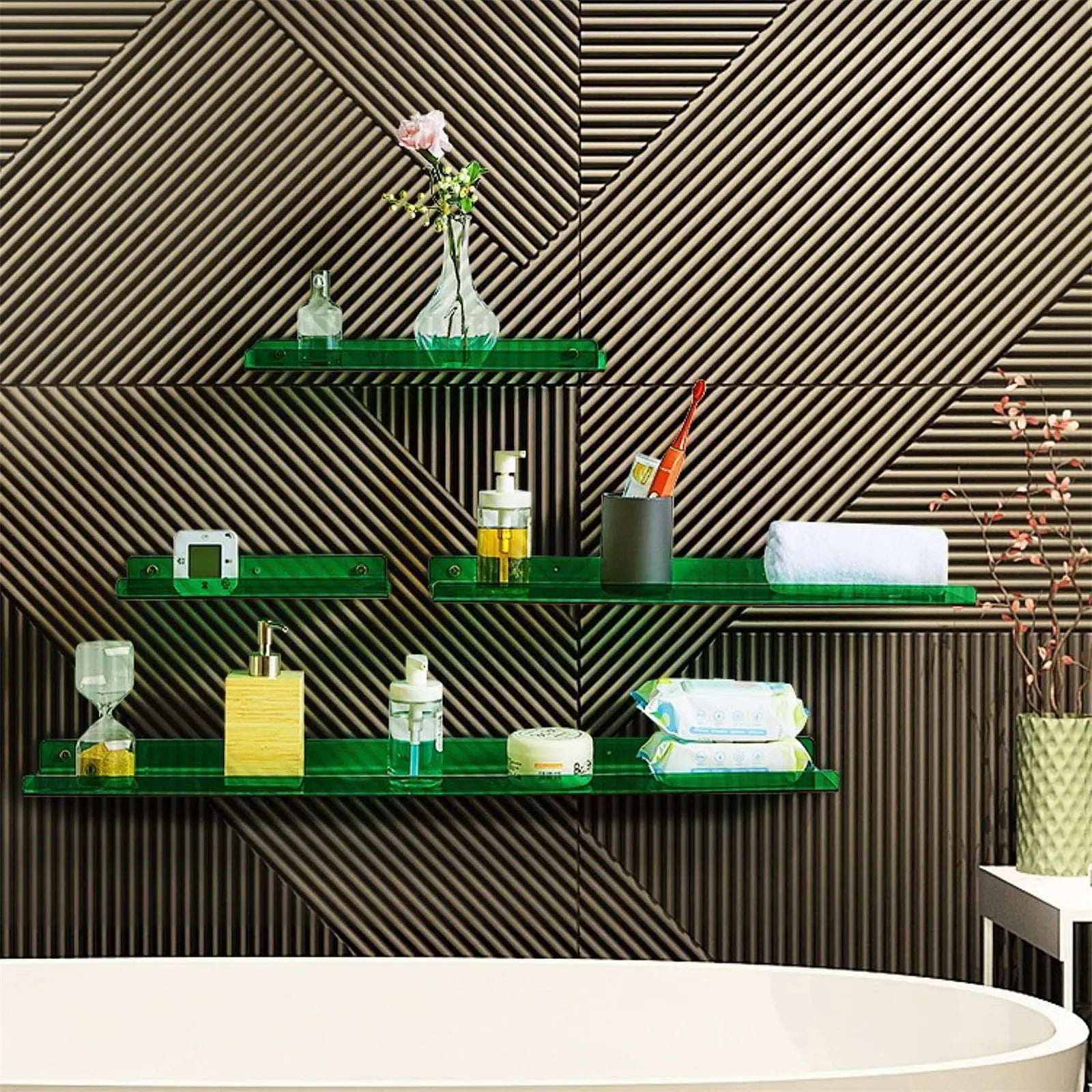 Prateleiras em Acrílico Retangular - 03 Tamanhos