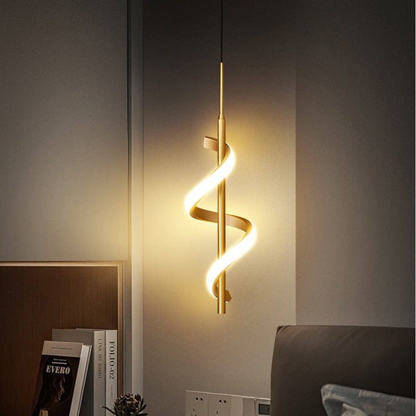 Pendentes Curvas em led - design moderno