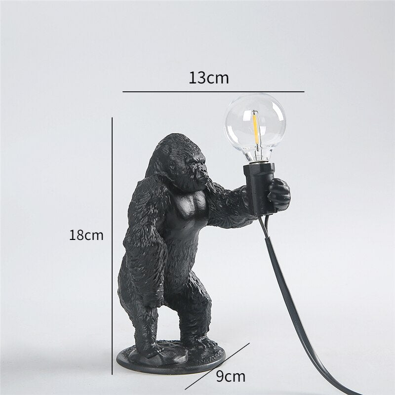 Mini luminária Gorilla - design criativo contemporâneo
