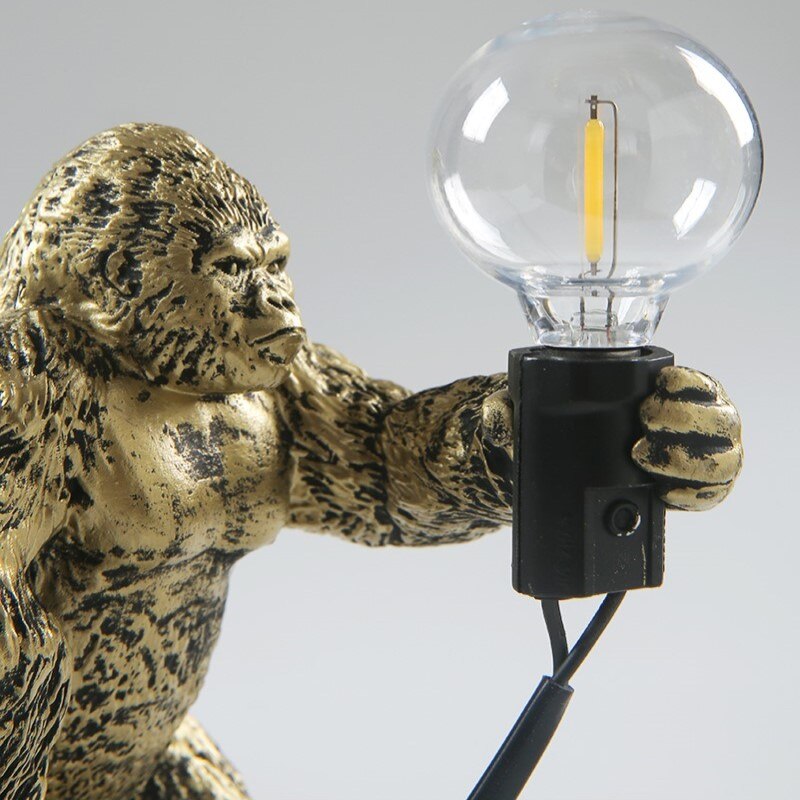 Mini luminária Gorilla - design criativo contemporâneo