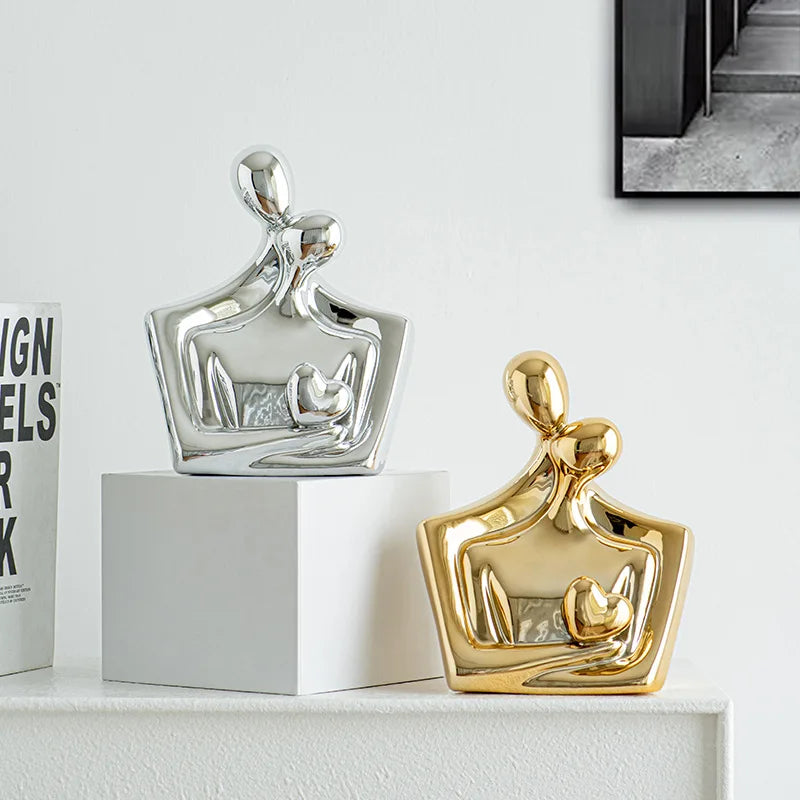 Escultura Couple - Dourado ou Prata