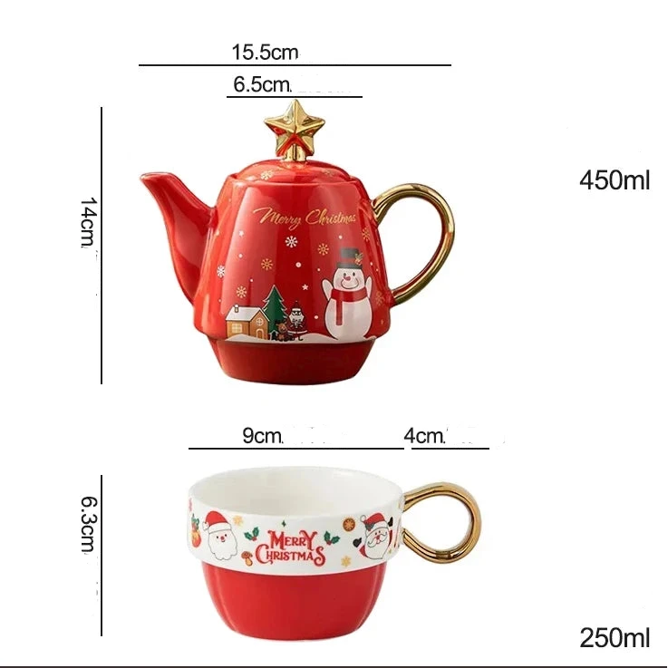 Jogo de chá Natal 3pcs - 04 modelos