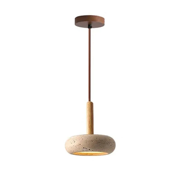 Pendente circular em Travertino