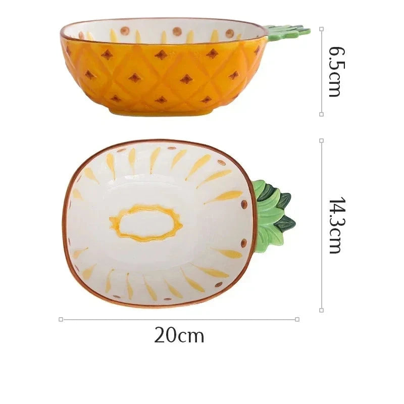 Prato e Bowl Fruta - 04 modelos pintados à mão