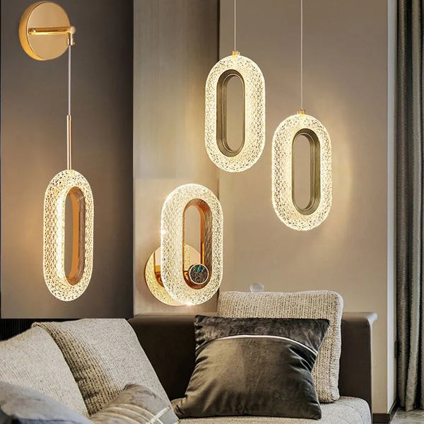 Pendente em led acrílico Oval