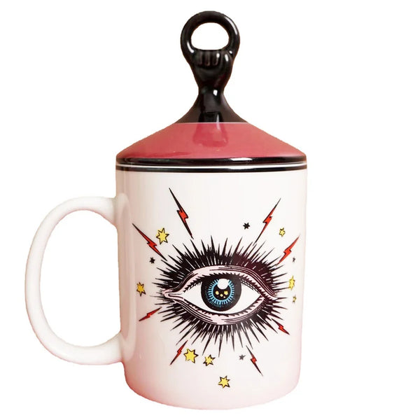 Caneca com tampa Third Eye - em porcelana