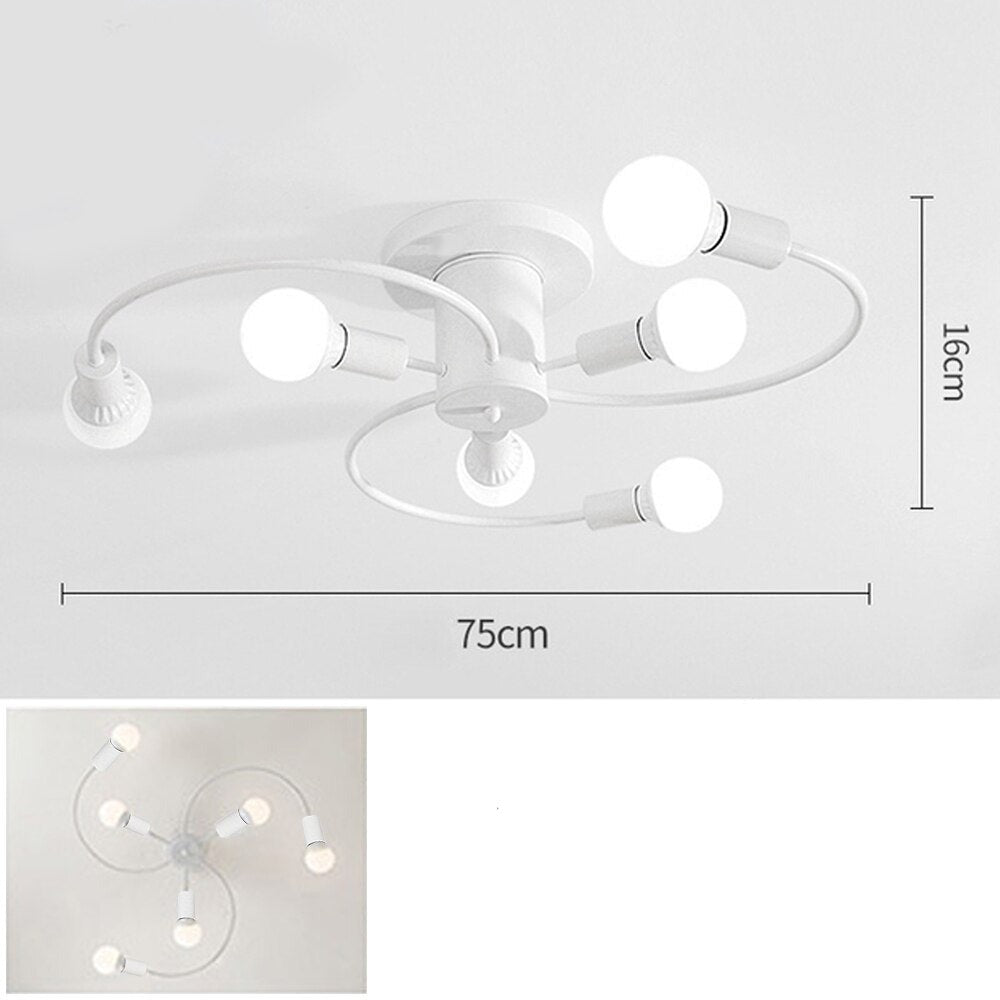 Luminária de teto Curvas - moderno e elegante