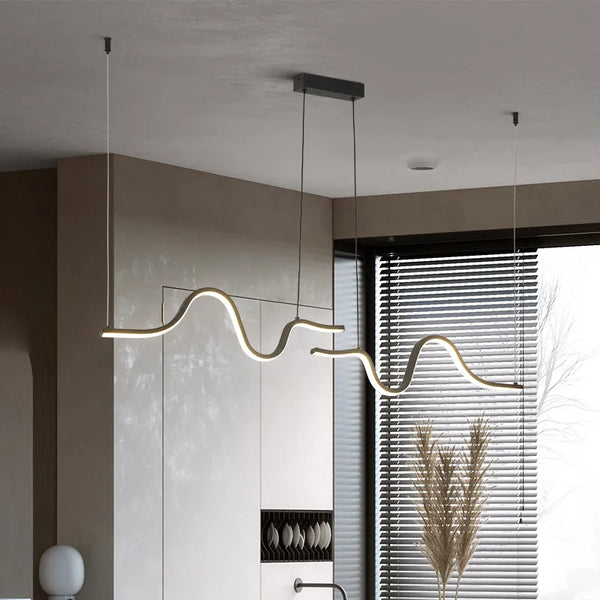 Lustre Minimalista Ondas - em led