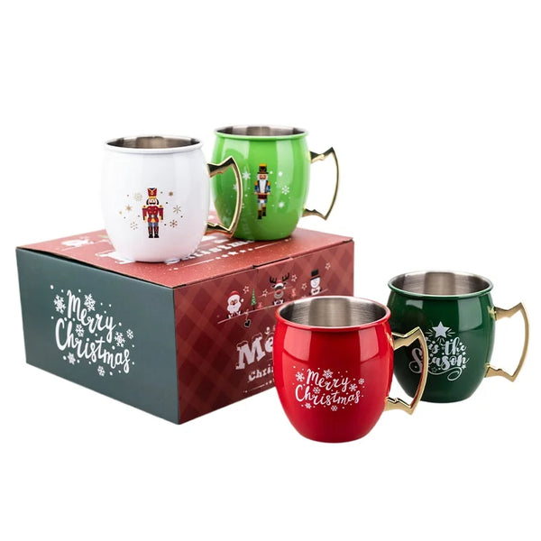 Canecas Moscow Mule Natal - Jogo 4pcs