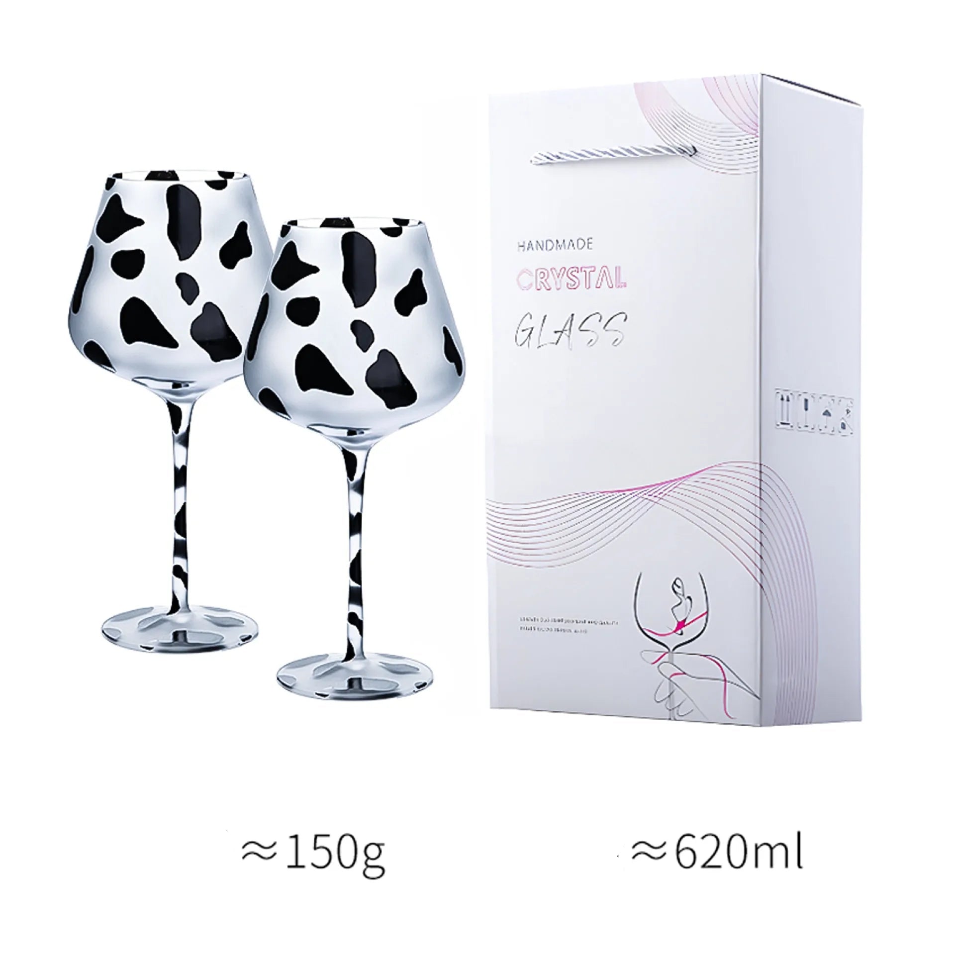 Taças em cristal Animal Print - Individual ou Jogo 2pcs
