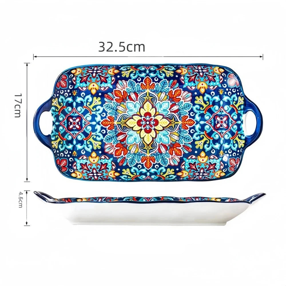 Bandeja Refratário em Cerâmica Mandala - 04 modelos