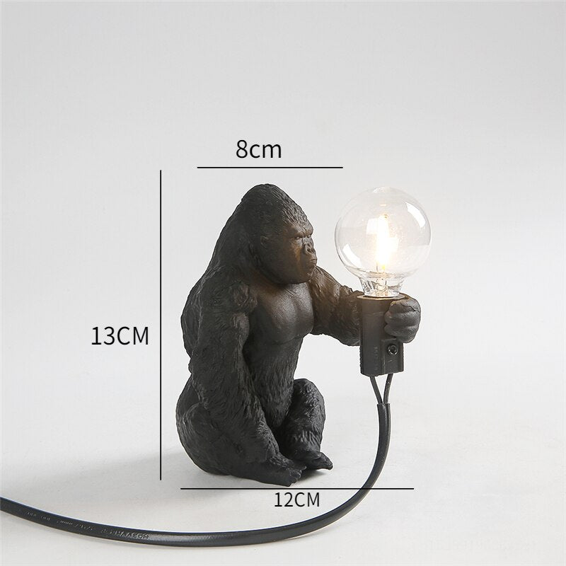 Mini luminária Gorilla - design criativo contemporâneo