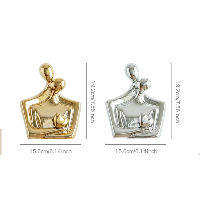 Escultura Couple - Dourado ou Prata