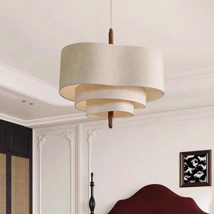 Lustre Movimento - Tecido & Madeira