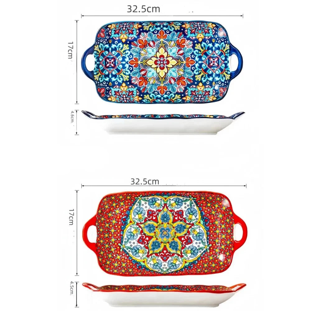Bandeja Refratário em Cerâmica Mandala - 04 modelos