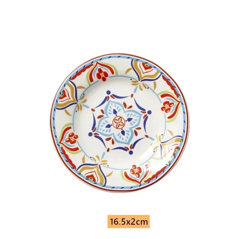 Pratos de sobremesa Vita - pintados à mão