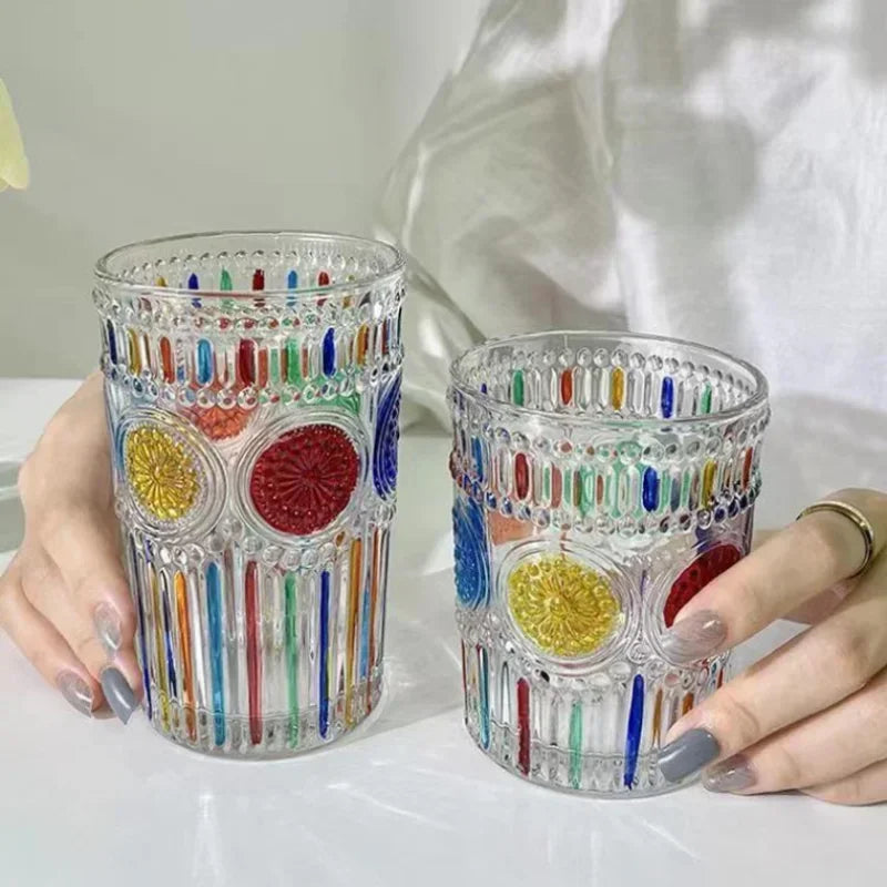 Copos pintados a mão Vitral - 02 Tamanhos