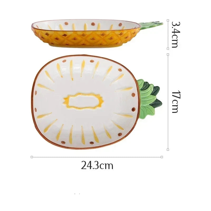 Prato e Bowl Fruta - 04 modelos pintados à mão