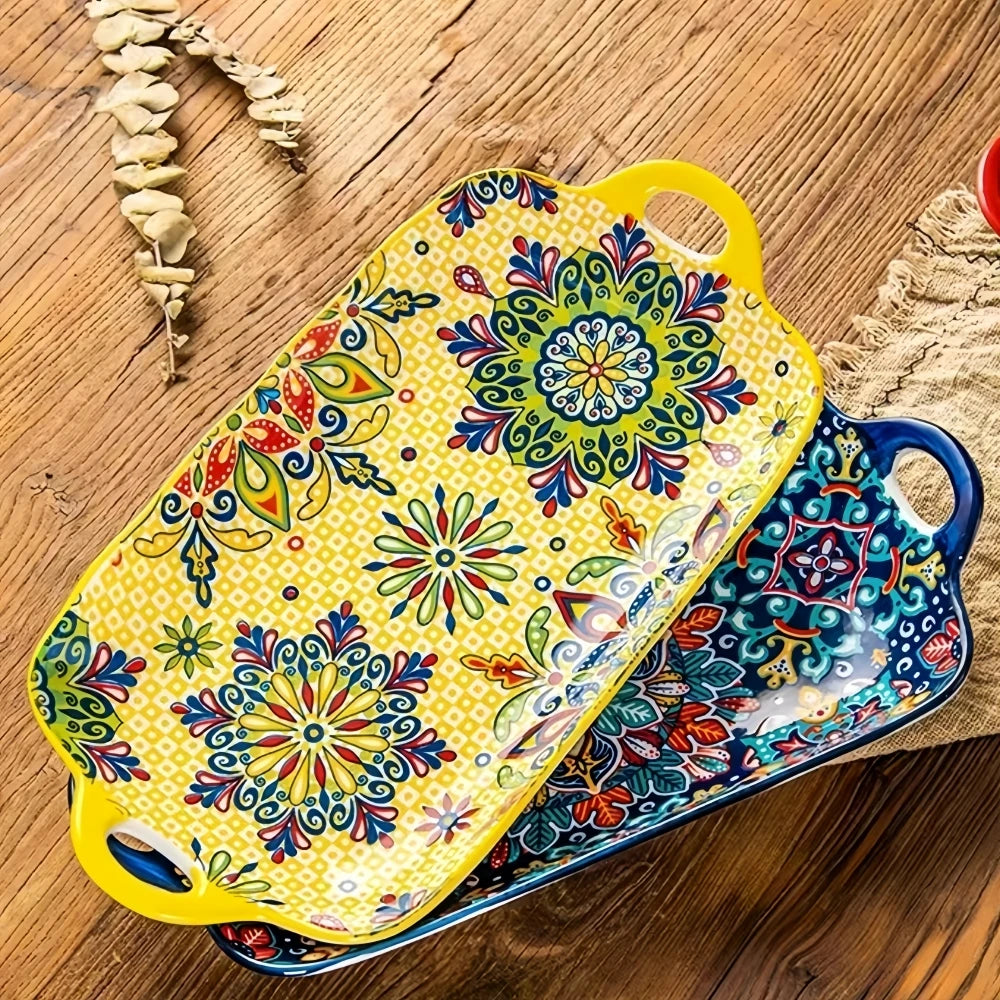 Bandeja Refratário em Cerâmica Mandala - 04 modelos