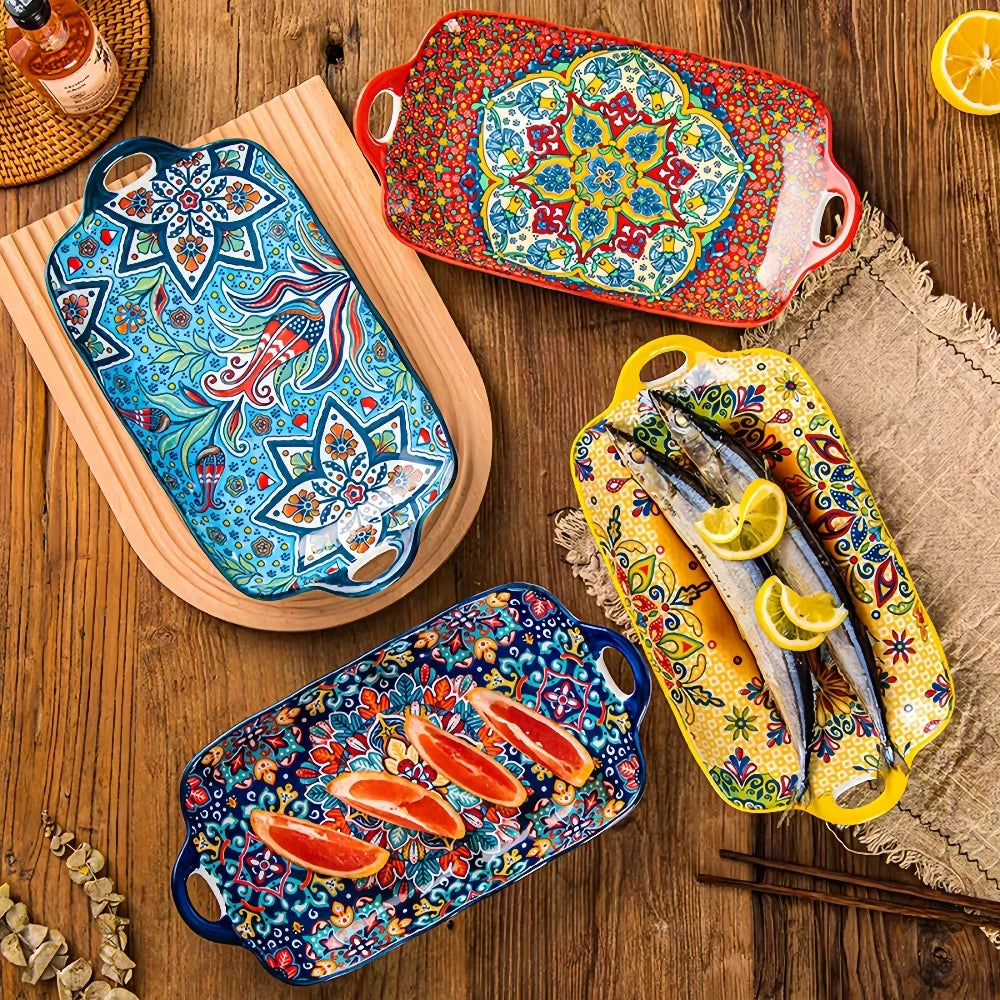 Bandeja Refratário em Cerâmica Mandala - 04 modelos