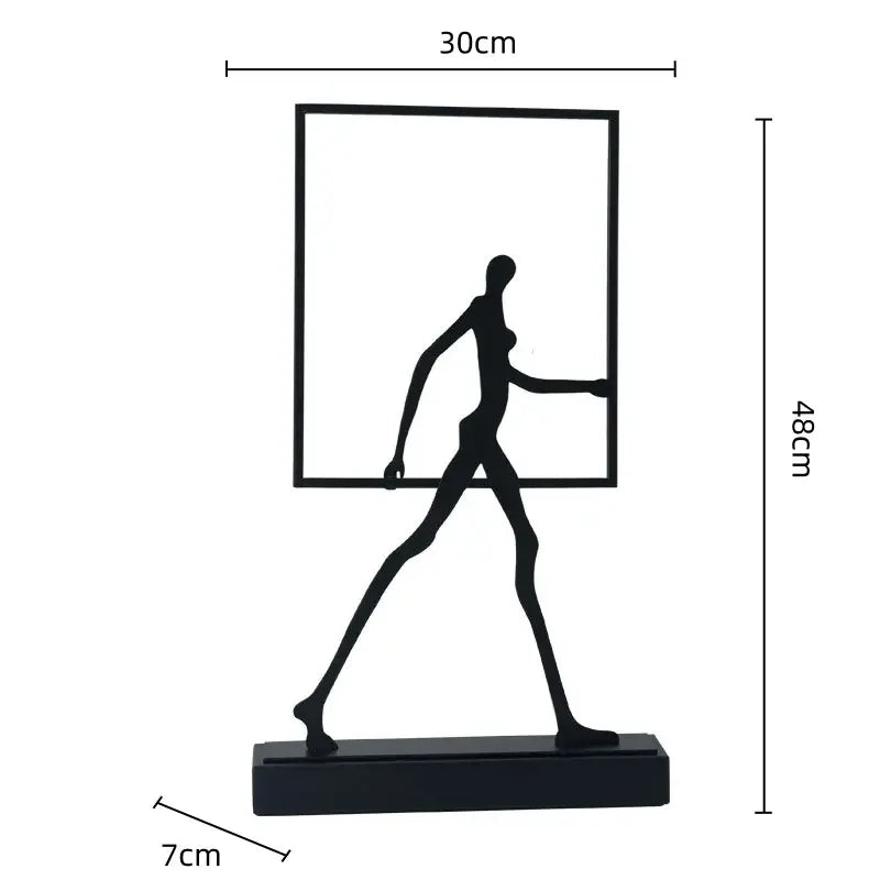 Escultura em metal Walk - 02 Tamanhos