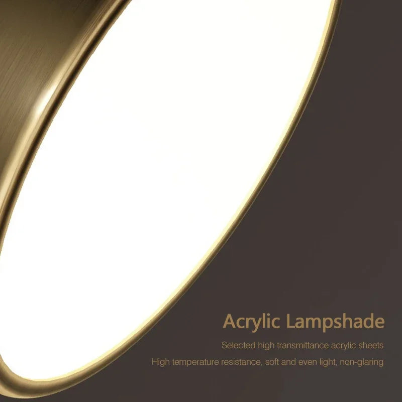 Luminária de teto em Led - Dourado ou Preto