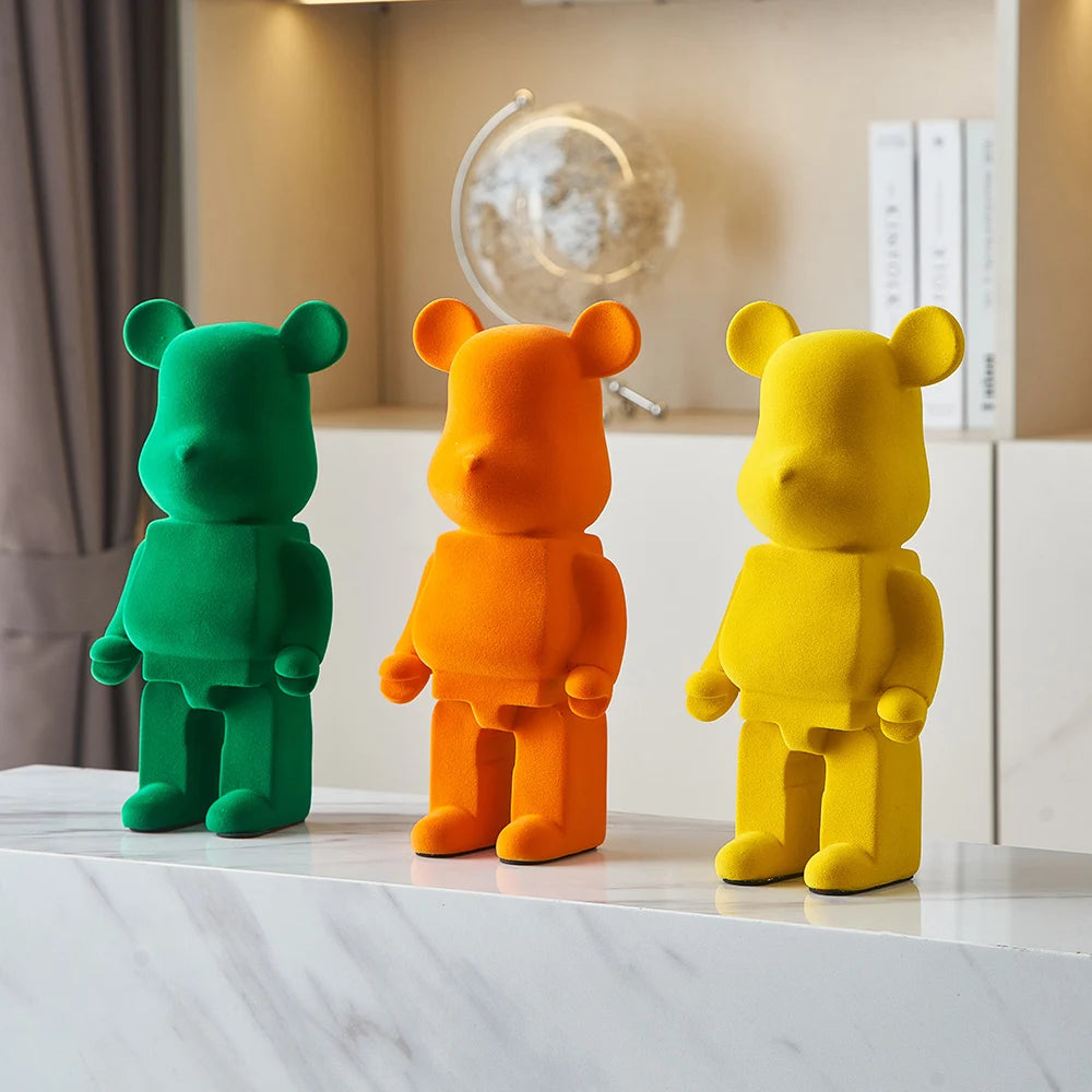 Esculturas modernas Bricks - revestimento aveludado