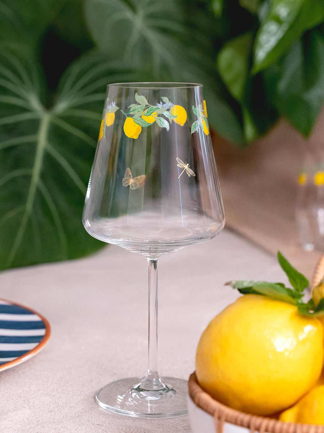 Jogo 6 Taças em cristal Vinho Limão Siciliano - 620ml