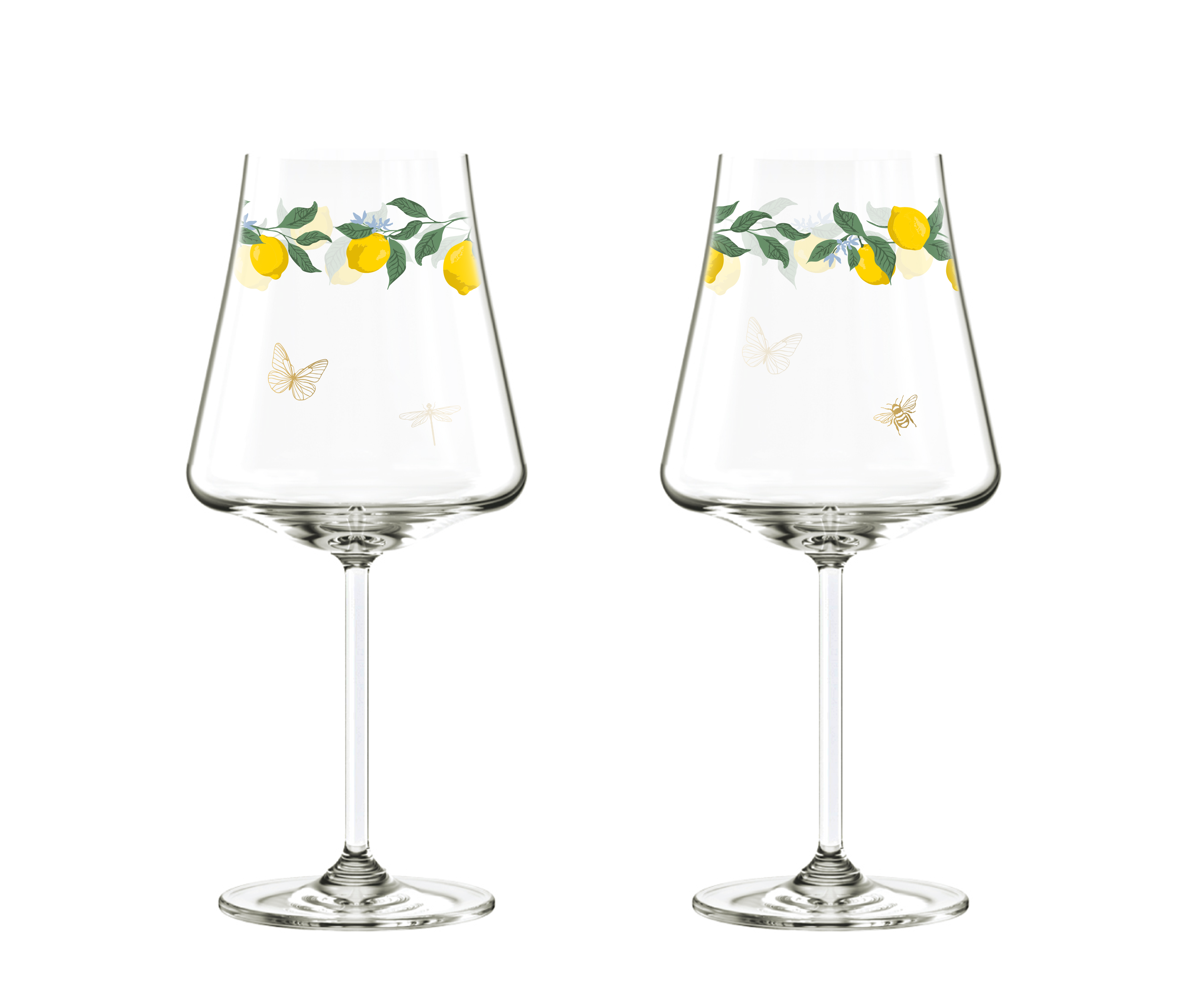 Jogo 6 Taças em cristal Vinho Limão Siciliano - 620ml