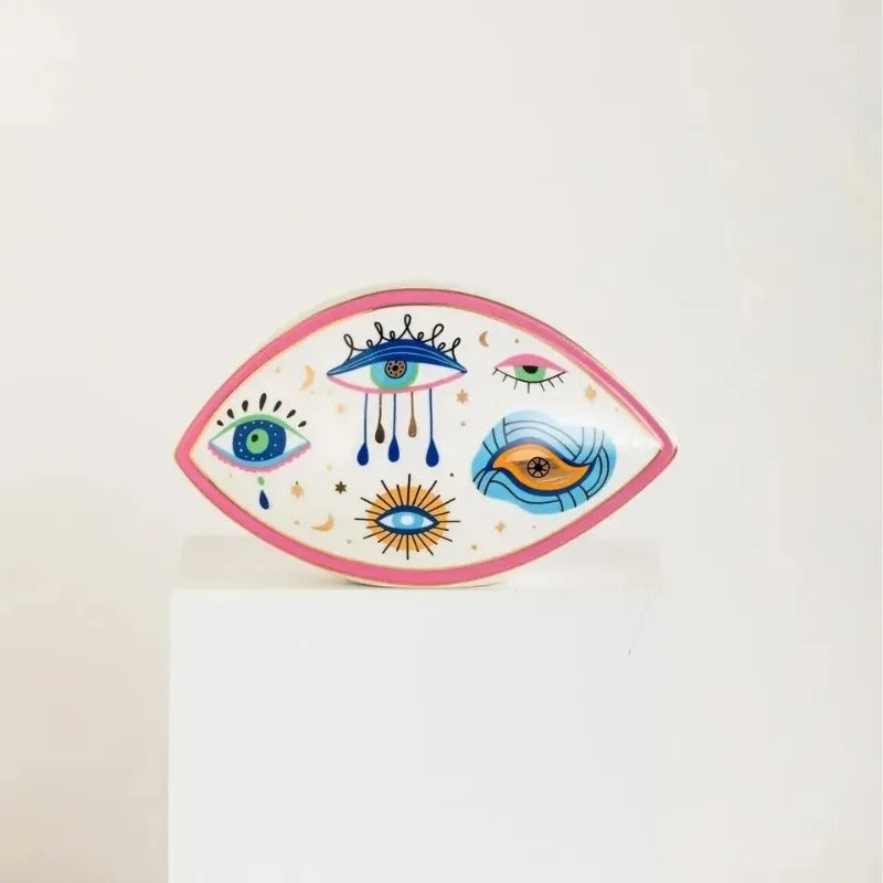 Kit 2pcs em cerâmica Mystical - Vaso + Adorno decorativo