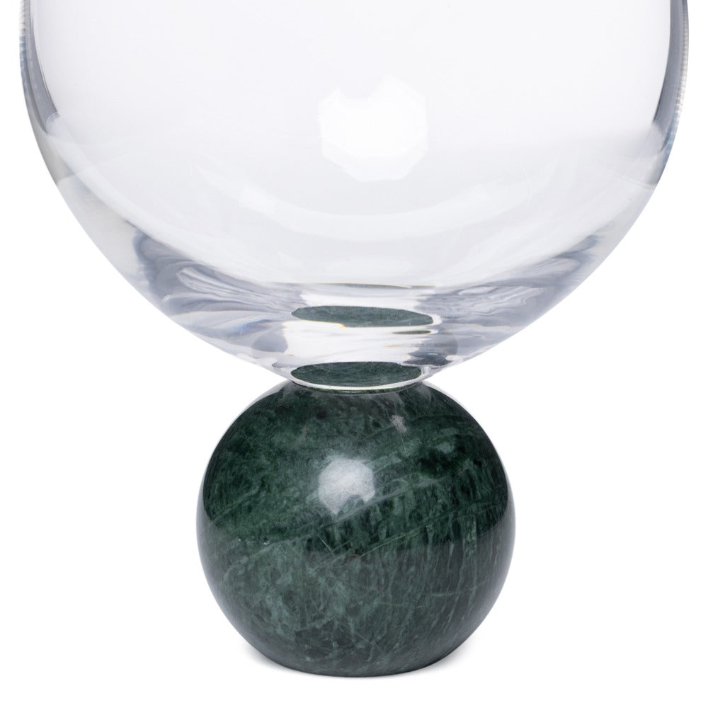 Jogo 2 Pcs – Taças para Gin em mármore verde e cristal - 640ml
