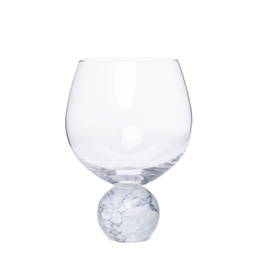 Jogo 2pcs Taças para Gin em mármore branco e cristal - 640ml