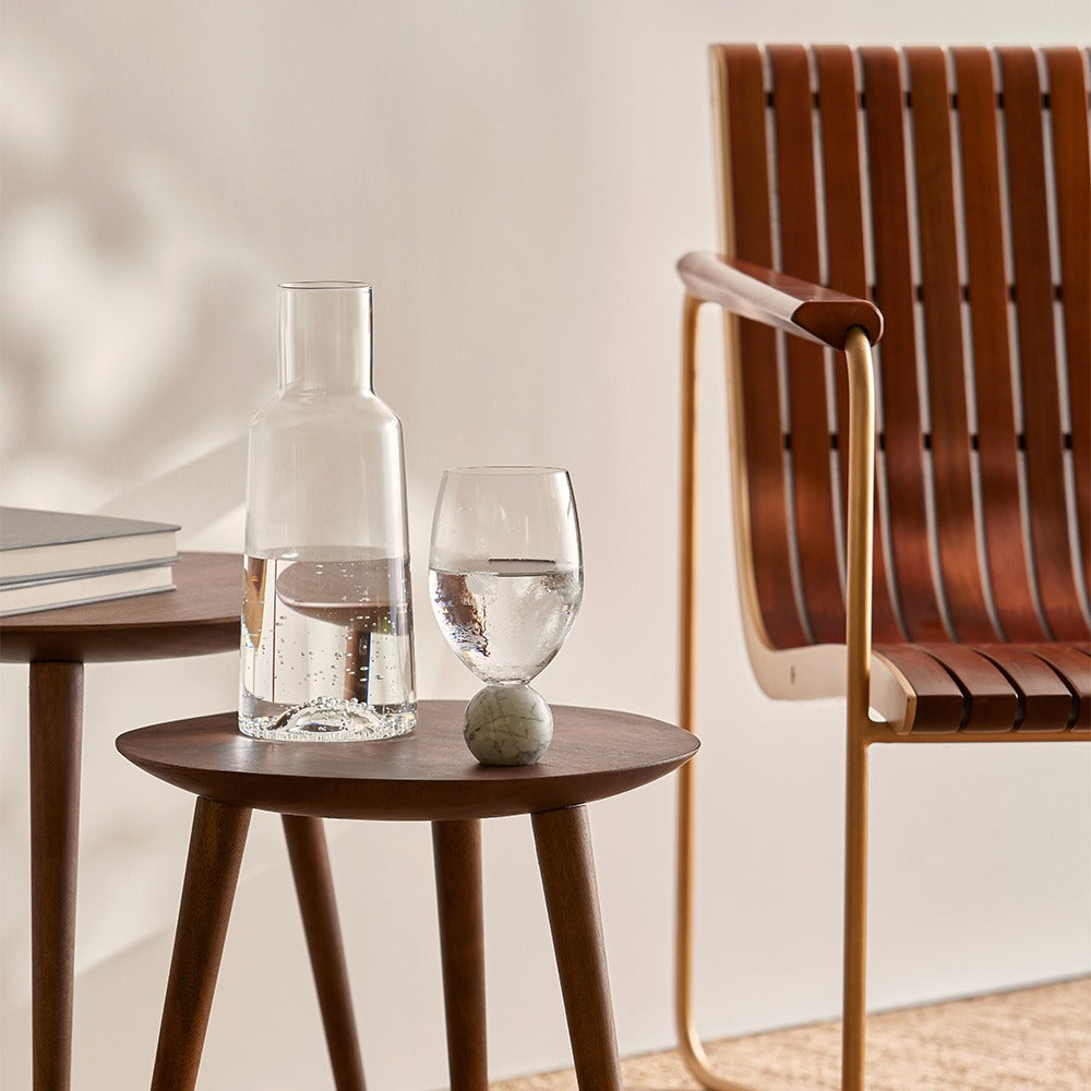 Jogo 2pcs Taças para Vinho em mármore branco e cristal - 520ml