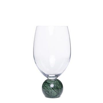 Jogo 2pcs Taças para Vinho em mármore verde e cristal - 520ml