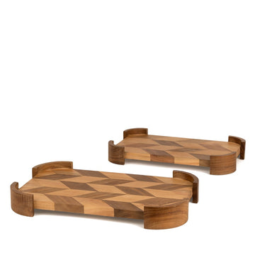 Kit Bandejas em madeira Artesan - 2pcs