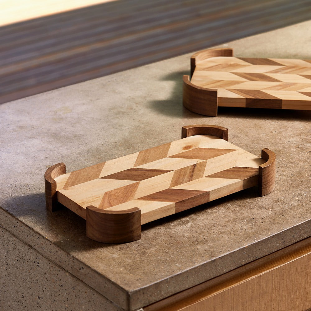 Kit Bandejas em madeira Artesan - 2pcs