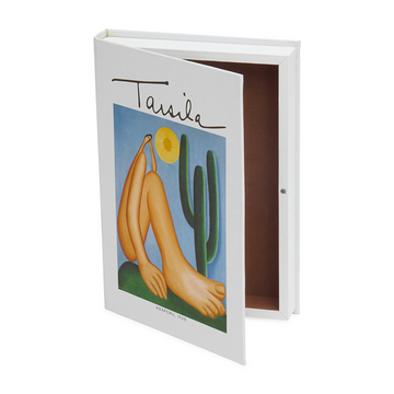Livro caixa em mdf e canvas Tarsila - Abaporu