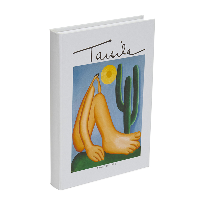 Livro caixa em mdf e canvas Tarsila - Abaporu