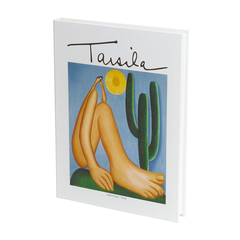 Livro caixa em mdf e canvas Tarsila - Abaporu