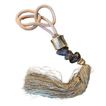 Colar de mesa em algodão + pedra - 03 opções